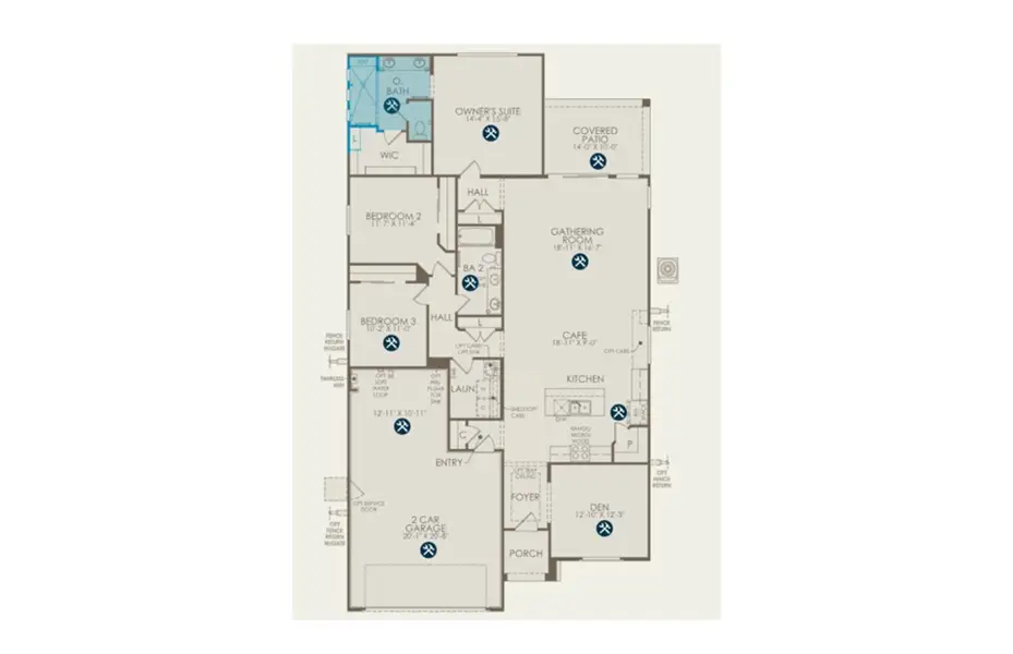 2D floor plan layout of this home in Artisan at Asante, Surprise, AZ (Image 3). 2D floor plan layout of this home in Artisan at Asante, Surprise, AZ (Image 3).