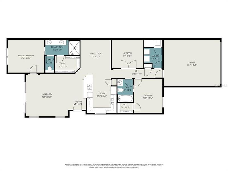 2D floor plan layout of this home in Center Lake Ranch Community Group Page, St. Cloud, FL (Image 5).