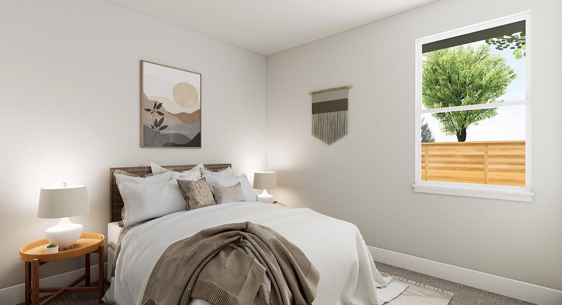 Representative furnished interior of a home built from the Cremello by Tri Pointe Homes in Painted Tree, McKinney (Image 11).