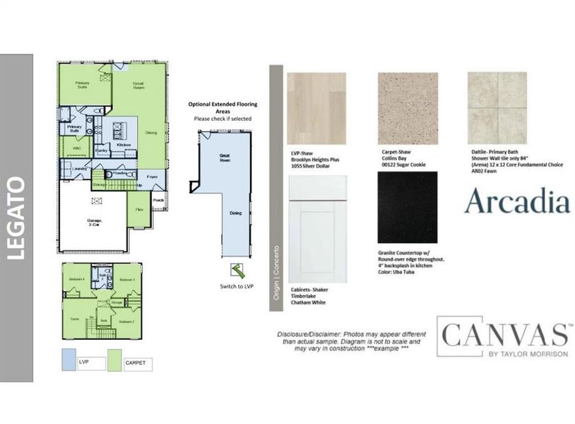 Design Selections.  Home is under construction and selections are subject to change.