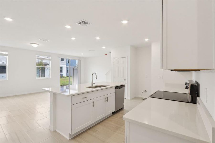 Furnished interior view inside a new home in The Meadow at Crossprairie Townes, St. Cloud (Image 9).
