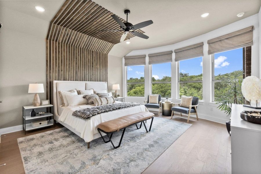 Furnished interior view inside a new home in Cibolo Crossing, Universal City (Image 14).