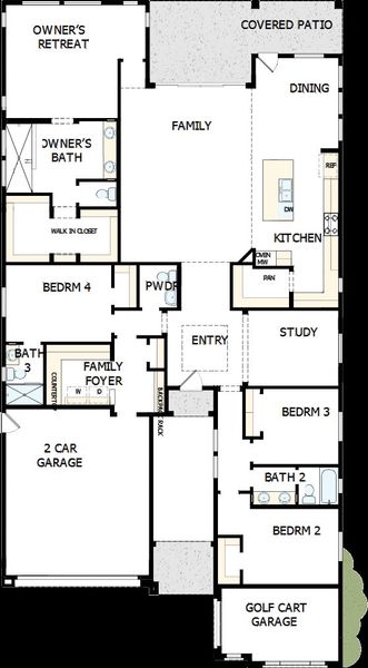 2D floor plan layout of this home in Skyline at Verrado Regent Hills, Buckeye, AZ (Image 2). 2D floor plan layout of this home in Skyline at Verrado Regent Hills, Buckeye, AZ (Image 2).