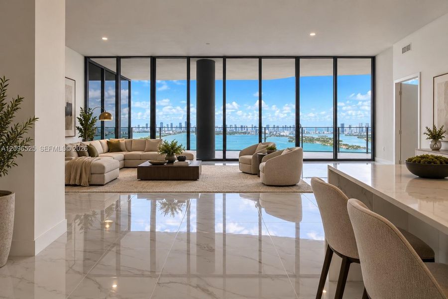 Furnished interior view inside a new home in Aria Reserve, Miami (Image 14).