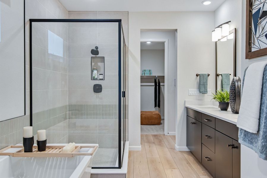 Furnished interior view inside a new home in Reunion, Commerce City (Image 28).