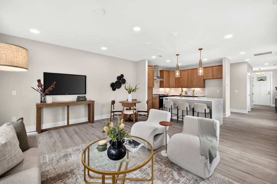Representative furnished interior of a home built from the Weston End Unit by Baker Residential in Parc at Bradley Farm, Apex (Image 15).