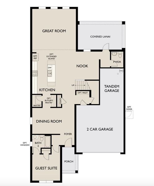 2D floor plan layout for the Duval by Ashton Woods in Oakfield Trails Traditional, Parrish, FL (Image 4). 2D floor plan layout for the Duval by Ashton Woods in Oakfield Trails Traditional, Parrish, FL (Image 4).
