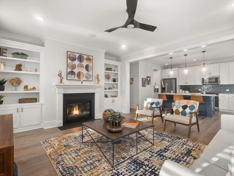Representative furnished interior of a home built from the Charlotte II by True Homes in Colvin Park, Rock Hill (Image 11).