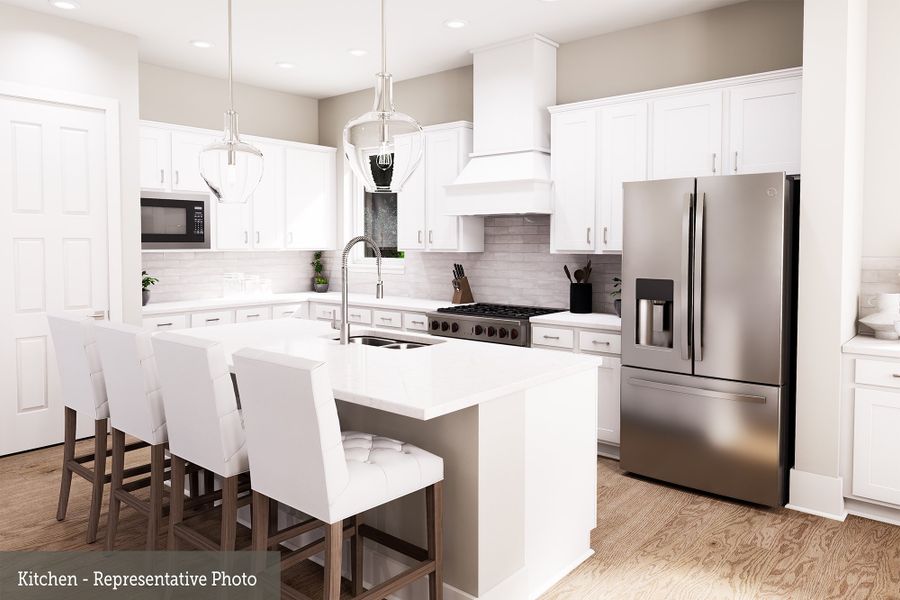 Representative furnished interior of a home built from the The Hoover by David Weekley Homes in Easthaven at Bridgeland Central - Vision Collection, Cypress (Image 4). Representative furnished interior of a home built from the The Hoover by David Weekley Homes in Easthaven at Bridgeland Central - Vision Collection, Cypress (Image 4).