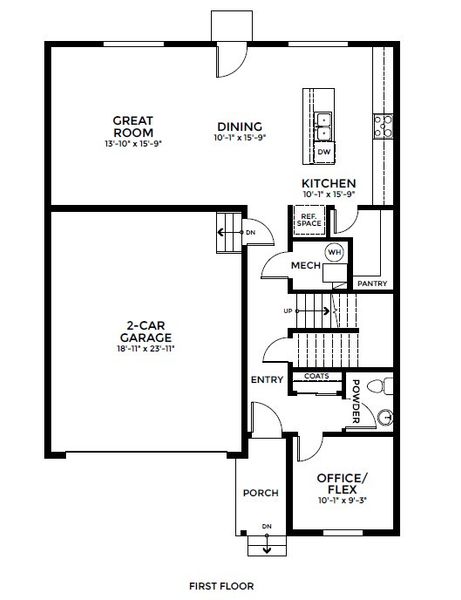 2D floor plan layout of this home in Bloom, Fort Collins, CO (Image 4). 2D floor plan layout of this home in Bloom, Fort Collins, CO (Image 4).