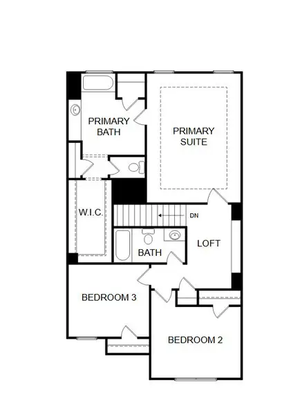 2D floor plan layout of this home in The Retreat at Browns Ridge, Newnan, GA (Image 3).
