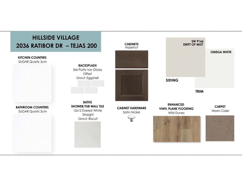 Sample of building materials used in homes in Hillside Village, Temple (Image 4).