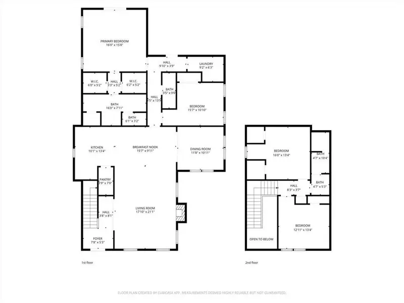 2D floor plan layout of this home in Fairfield Plantation, Villa Rica, GA (Image 5).