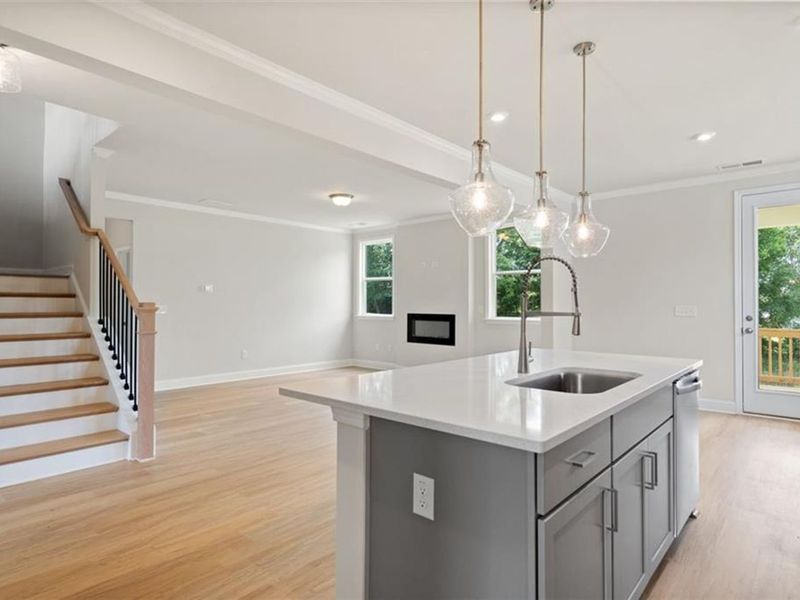 Furnished interior view inside a new home in Wehunt Meadows, Hoschton (Image 11).