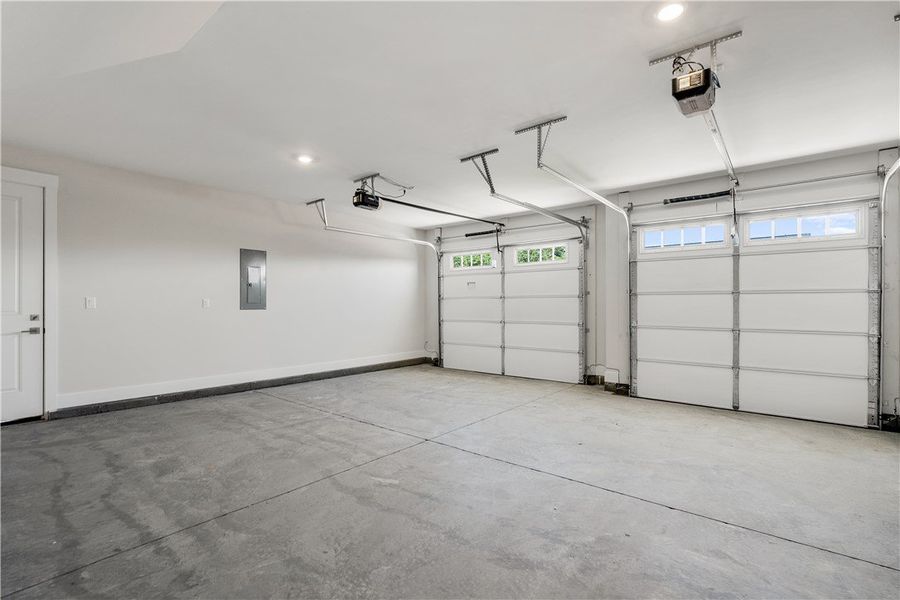 Secure parking and ample storage in a pristine gar
