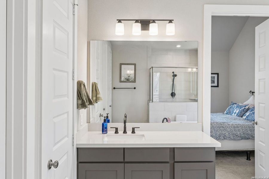 Furnished interior view inside a new home in 6 Creeks, Kyle (Image 10).