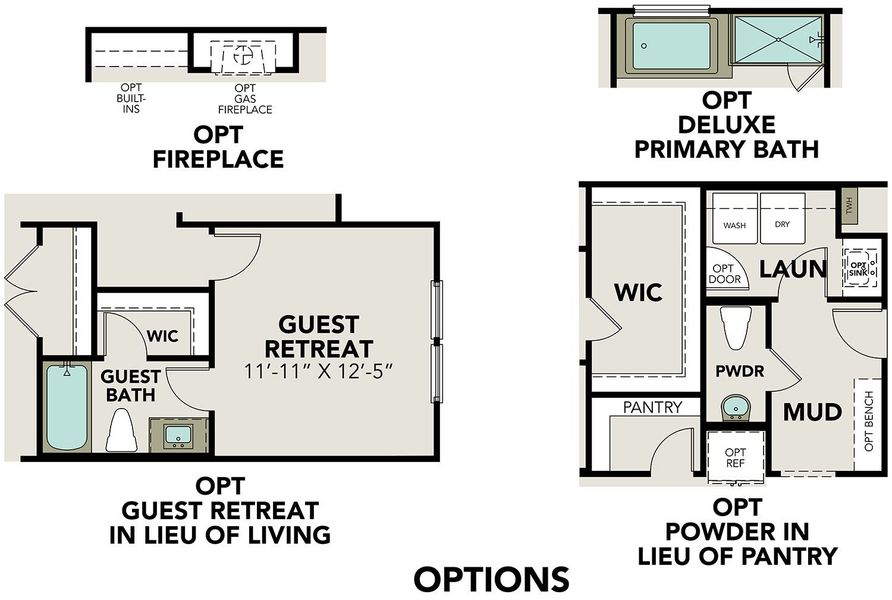 2D floor plan layout for the The Lanier F by Davidson Homes LLC in The Reserve at Potranco Oaks, Castroville, TX (Image 4).