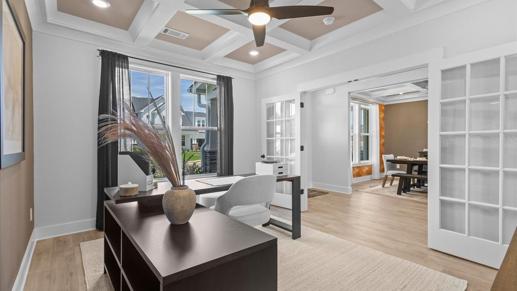 Representative furnished interior of a home built from the Stonefield by DRB Homes in Wells Crossing, Seneca (Image 6).