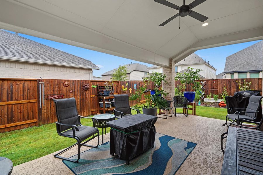 Large covered back patio Large covered back patio