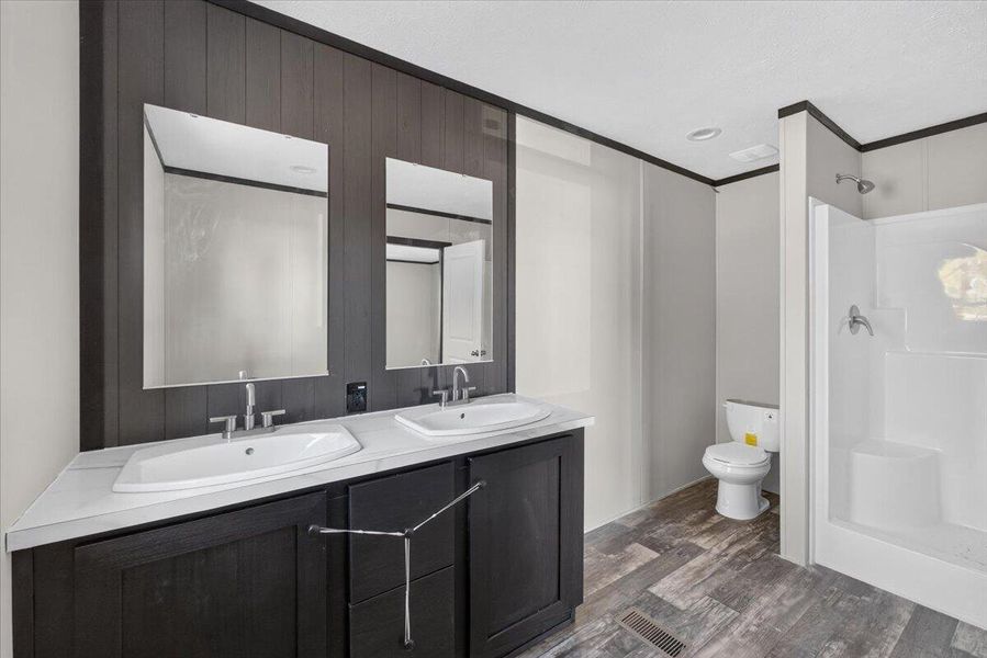 Furnished interior view inside a new home in , Cross (Image 10).