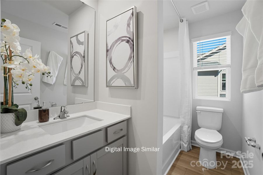 Furnished interior view inside a new home in Bailey Run, Charlotte (Image 10).