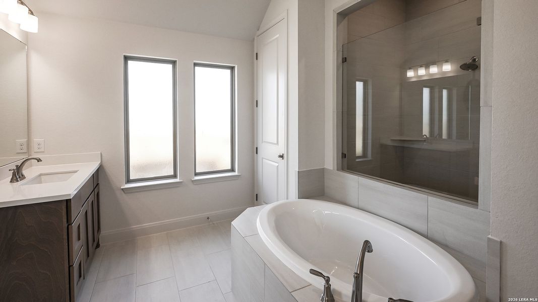 Furnished interior view inside a new home in Meadows of Mill Creek, Seguin (Image 9).