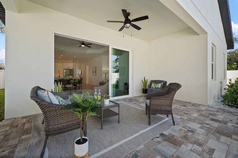 Exterior details and patio area of a home in , Dunedin (Image 25).