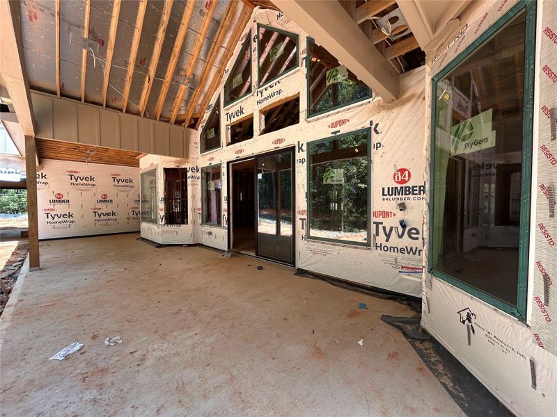 Expansive Covered patio with Gas stub out.