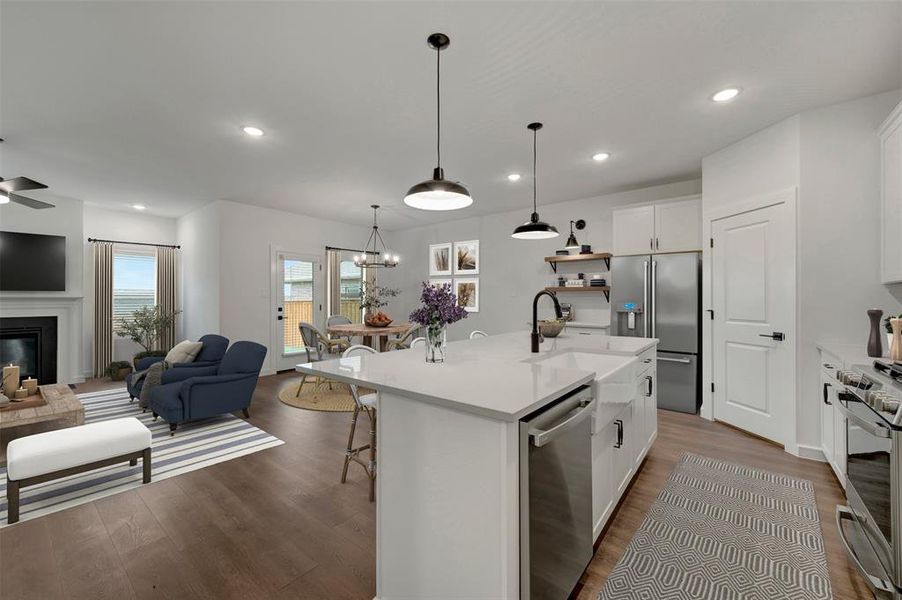 Furnished interior view inside a new home in Aspire at Reunion, Newark (Image 8).