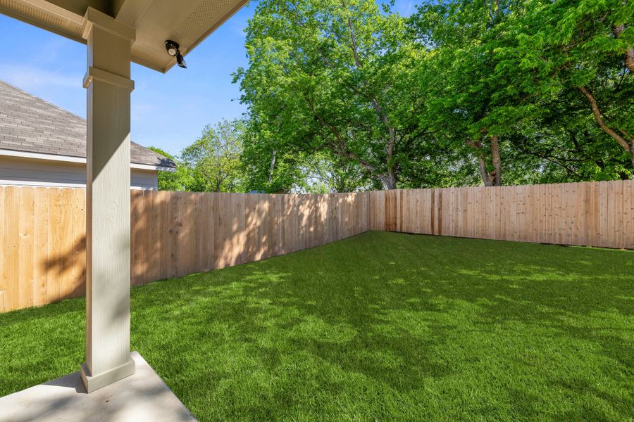 Exterior details and patio area of a home in Adaline Crossing, McGregor (Image 12).