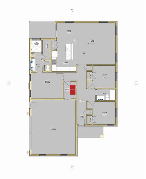2D floor plan layout of this home in , Granbury, TX (Image 3).
