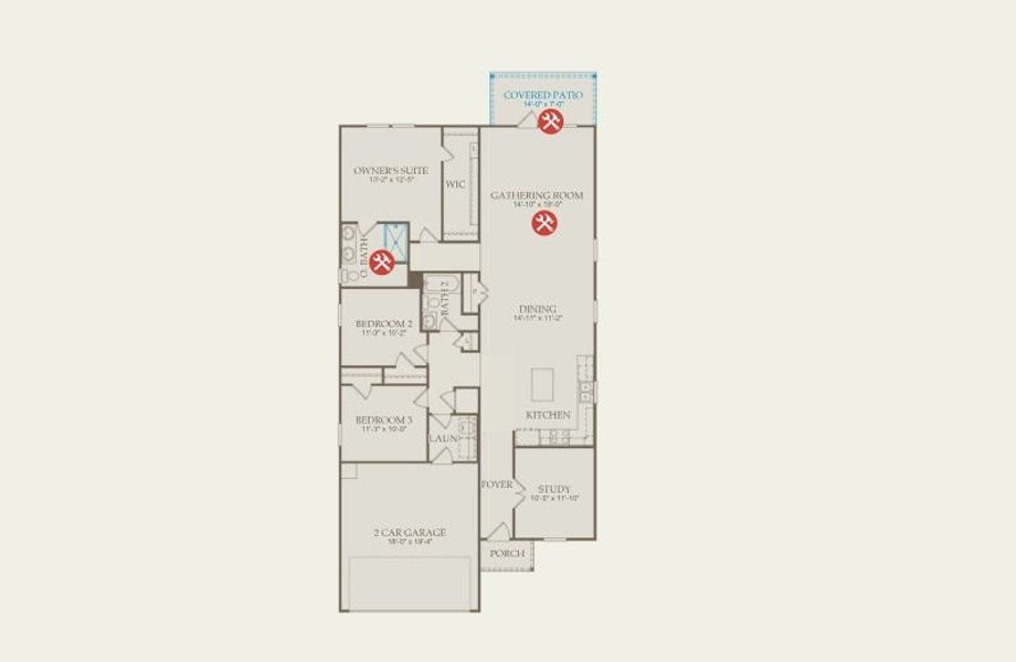 2D floor plan layout for the Hewitt by Centex in Davis Ranch, San Antonio, TX (Image 4). 2D floor plan layout for the Hewitt by Centex in Davis Ranch, San Antonio, TX (Image 4).