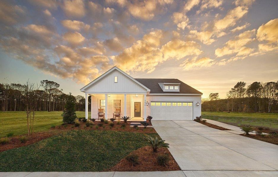 Front exterior of a new home in Watson Hill, Summerville, SC, highlighting curb appeal (Image 21). Front exterior of a new home in Watson Hill, Summerville, SC, highlighting curb appeal (Image 21).