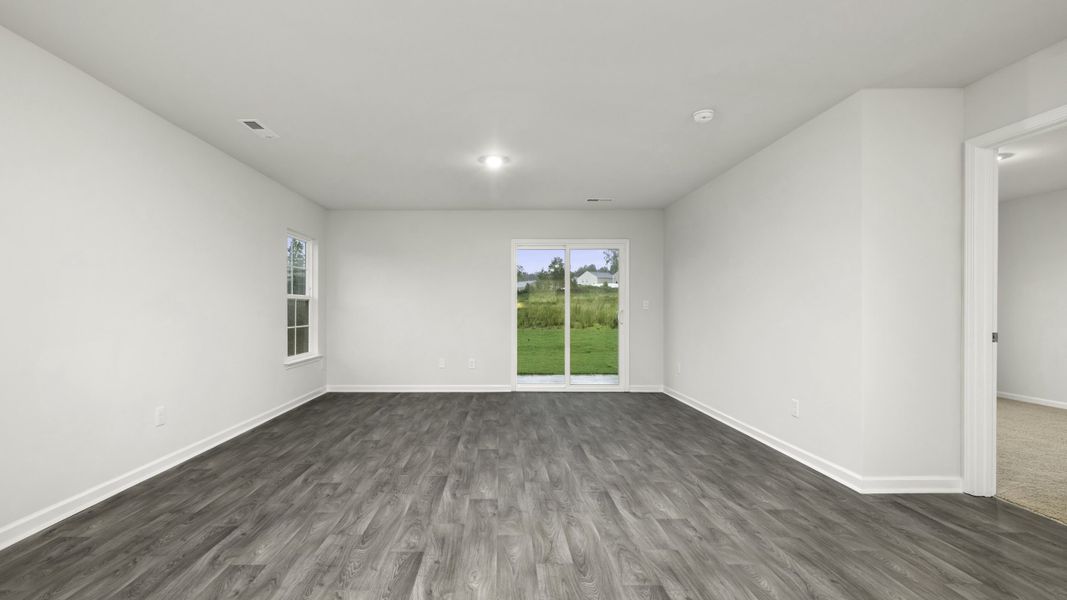 Representative unfurnished interior of a home built from the Manning by D.R. Horton in Chandler Pointe, Rural Hall (Image 10).