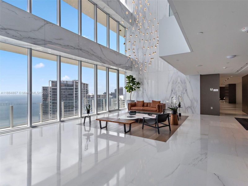 Furnished interior view inside a new home in , Miami (Image 27).