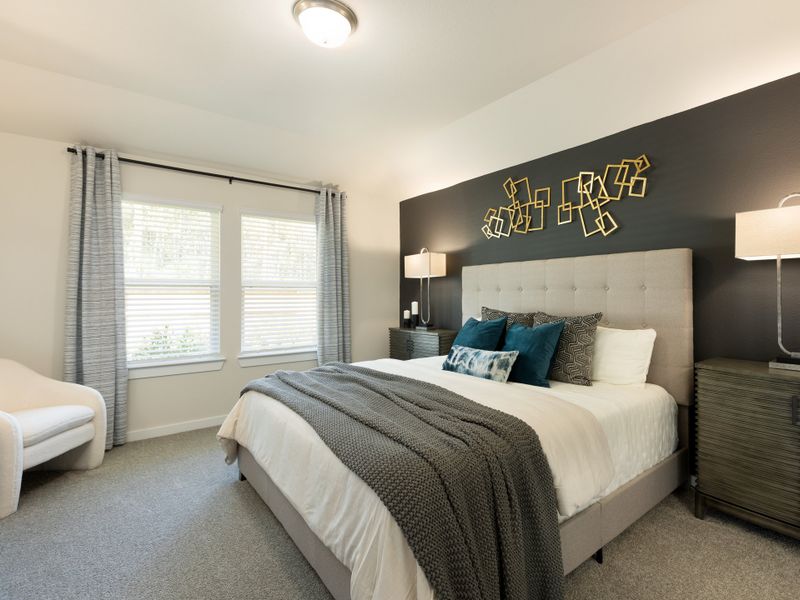 Furnished interior view inside a new home in Granger Pointe - Premier Series, Conroe (Image 9). Furnished interior view inside a new home in Granger Pointe - Premier Series, Conroe (Image 9).