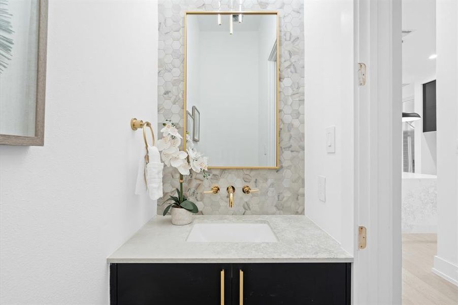 Gorgeous first floor powder bath.