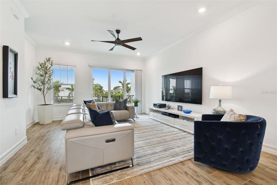 Second Floor Living Area With Access to Covered Balcony