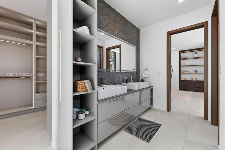 Furnished interior view inside a new home in , Miami (Image 54).