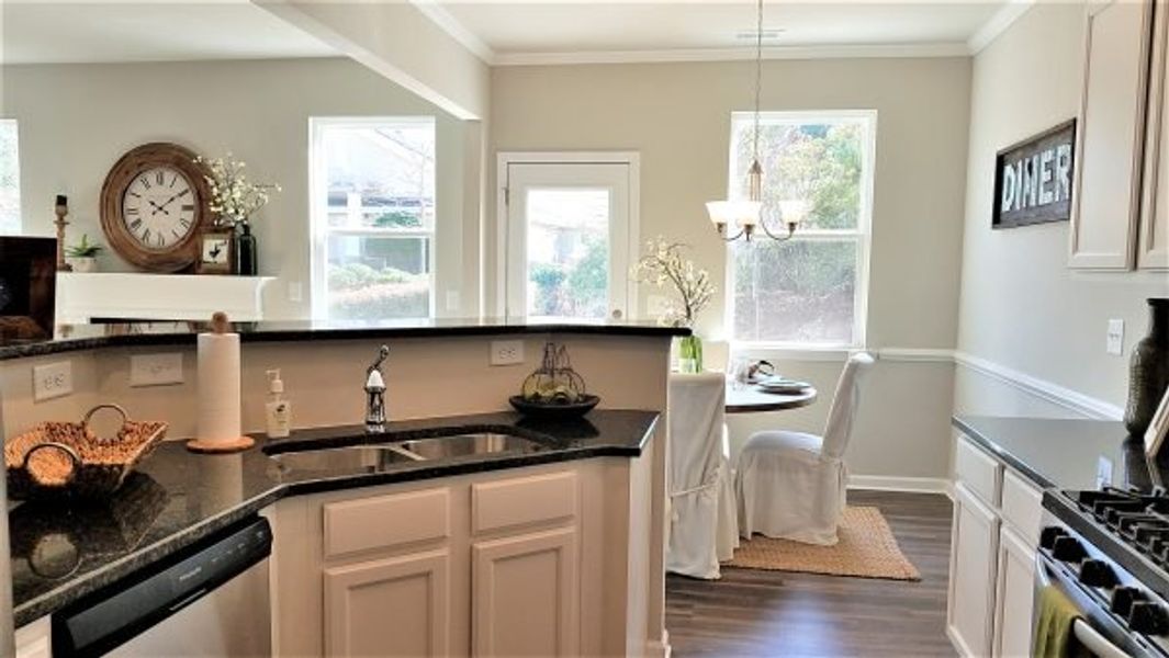 Representative furnished interior of a home built from the Emory by Piedmont Residential in Falls Creek, Flowery Branch (Image 9).