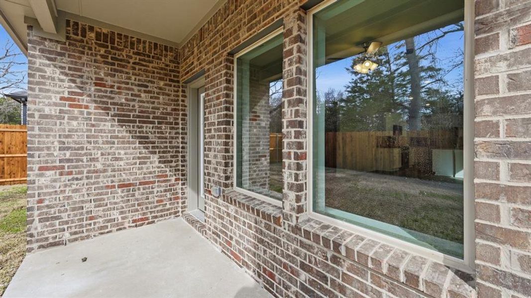 Exterior details and patio area of a home in Winchester Crossing, Princeton (Image 1). Exterior details and patio area of a home in Winchester Crossing, Princeton (Image 1).