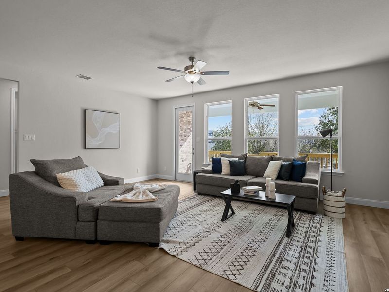Furnished interior view inside a new home in Ladera, San Antonio (Image 31).