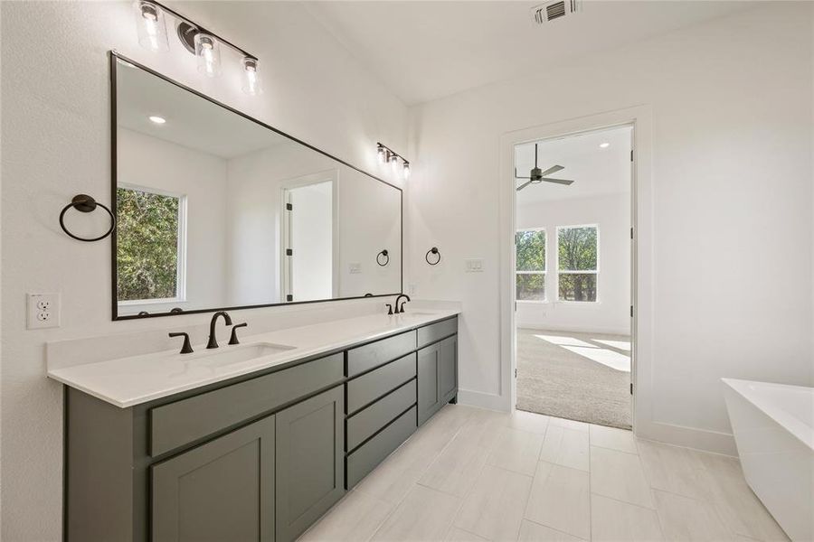 Furnished interior view inside a new home in Rolling Creek Ranch, Aledo (Image 14).
