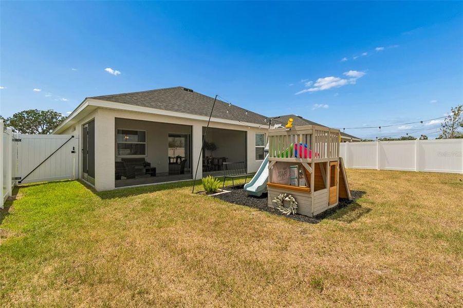 Exterior details and patio area of a home in , Zephyrhills (Image 39).