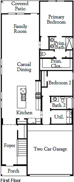 2D floor plan layout for the Jones by Coventry Homes in The Parklands, Santa Clara, TX (Image 3).