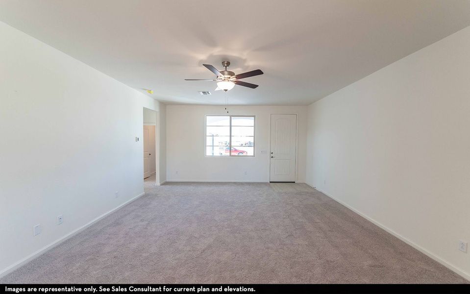 Representative unfurnished interior of a home built from the Marana by CastleRock Communities in Hayden Estates, Buckeye (Image 11).