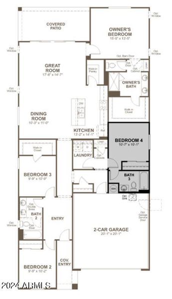 EDO I - lot 101 - Floor Plan Larimar 4 b