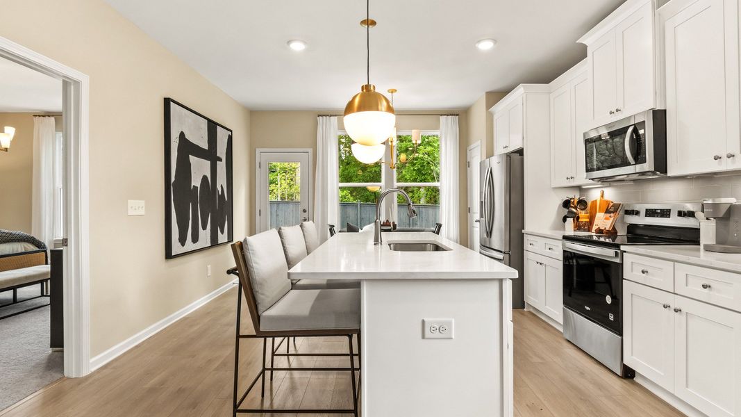 Representative furnished interior of a home built from the Millhaven by DRB Homes in Enclave at Evergreen, Fairburn (Image 8).
