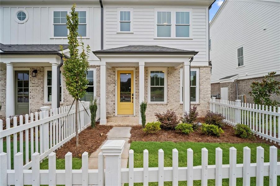 Exterior details and patio area of a home in The Village at River Green, Canton (Image 12).
