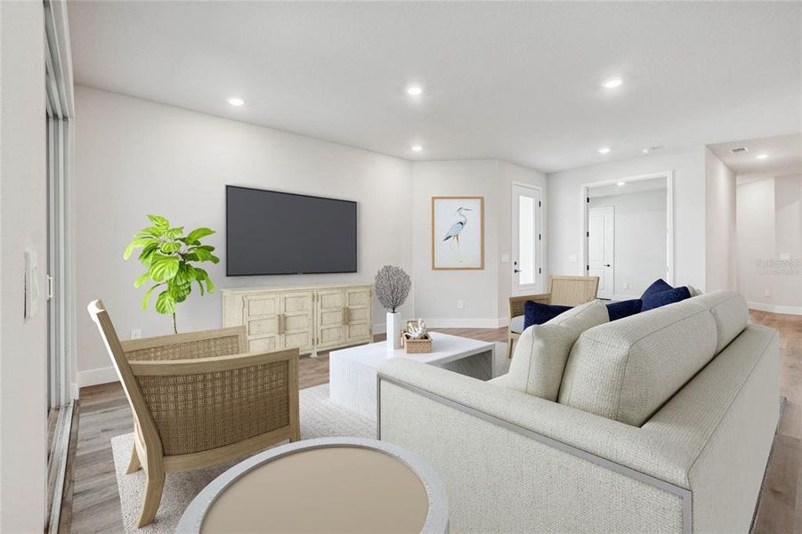 Furnished interior view inside a new home in Gracewater at Sarasota, Sarasota (Image 13).